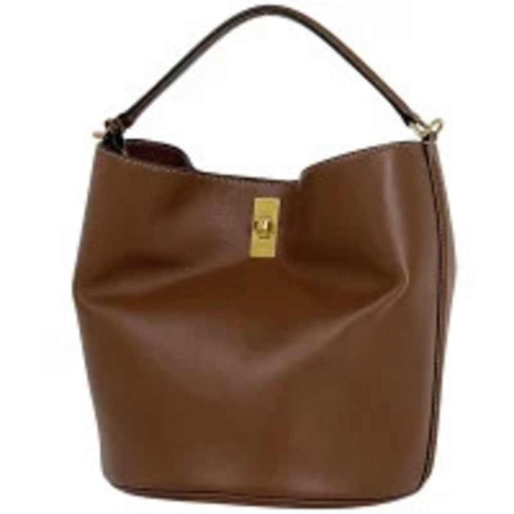 Celine Teen Bucket Bag Shoulder Leather Brown